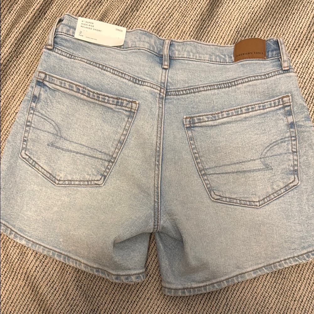 American Eagle Outfitters Women's Faded Blue Jean Shorts